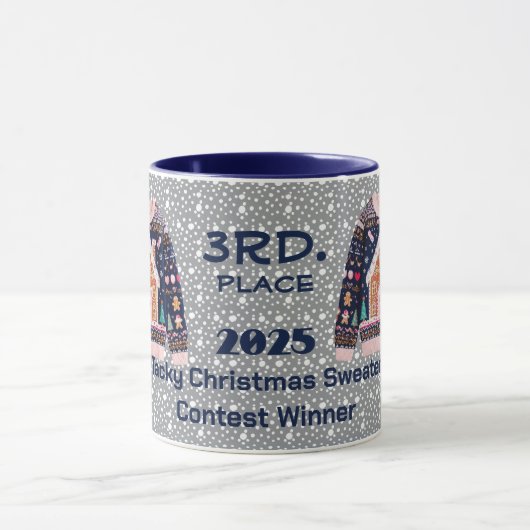 Tacky Christmas Sweater 3rd. Place Contest Winner Mok (Midden)