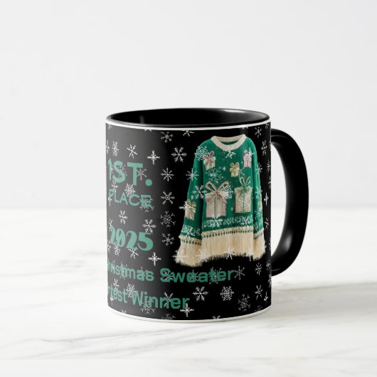 Tacky Christmas Sweater Contest Winner Mug (Devant droit)