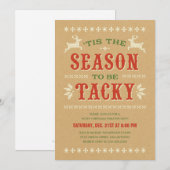 Tacky Christmas Sweater Party Invitations (Devant / Derrière)