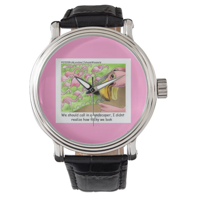 Tacky Flamants roses roses drôle Montre Unisex (devant)