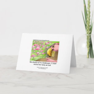 Tacky Pink Flamingos Funny Wenskaart Kaart