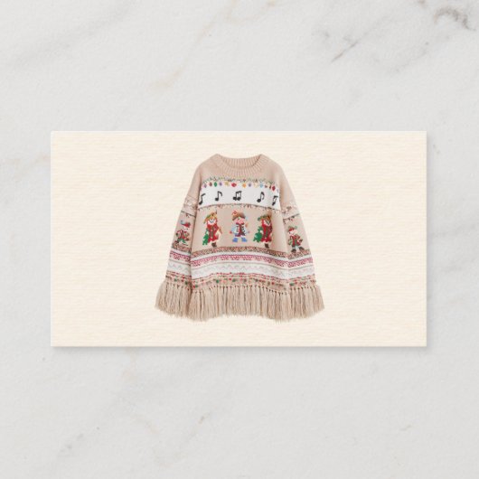 Tacky Sweater Contest Voting Cards Contactkaartje (Achterkant)