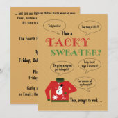 Tacky Sweater Kantoor kerstparty Kaart (Voorkant / Achterkant)