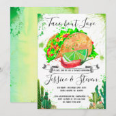 Taco à propos d'amour invitation de douche de coup (Devant / Derrière)