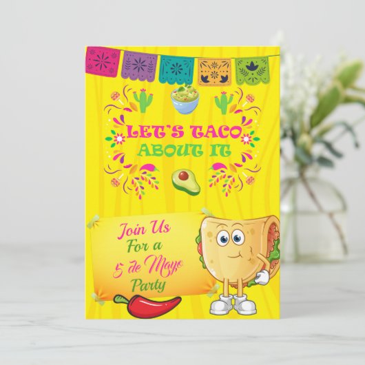 Taco À propos de ça Fête Invitation (Debout devant)