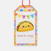 Taco à propos d'un bébé - Étiquette de cadeau pour (Dos)