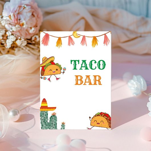 Taco à propos d'un bébé Taco Bar Panneau de table