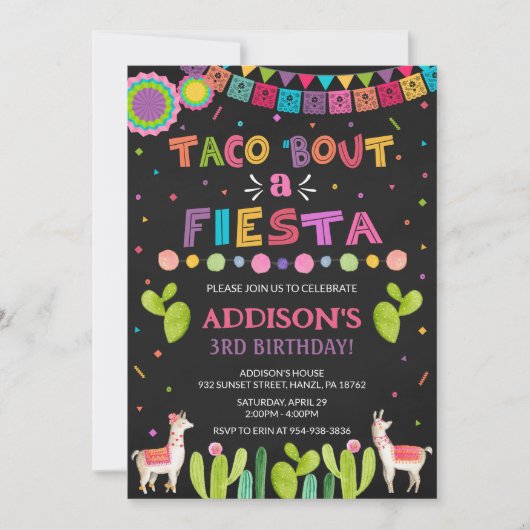 Taco à propos d'une invitation à la fête (Devant)