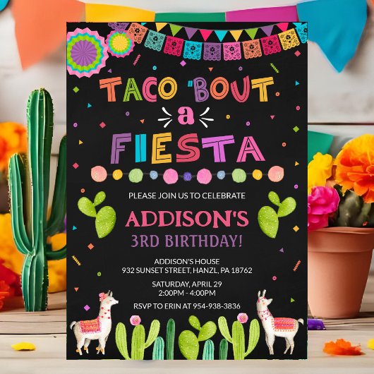 Taco à propos d'une invitation à la fête