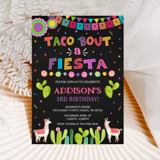Taco à propos d'une invitation à la fête