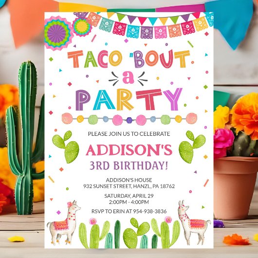 Taco à propos d'une invitation à la fête | Fiesta