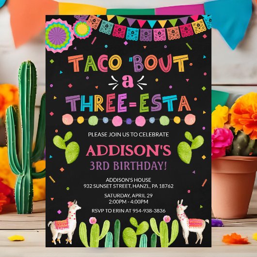 Taco à propos d'une invitation à trois Esta | Fête