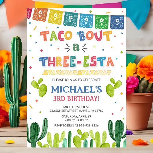 Taco à une invitation de trois esta