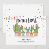Taco About Love Fiesta Koppels Splash Cactus Kaart (Voorkant / Achterkant)