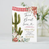 Taco 'About Love Kerstmis Bloemen Koppels Douche Kaart (Staand voorkant)