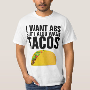 TACO ABS FUNNY MANNEN T-SHIRTS DAD