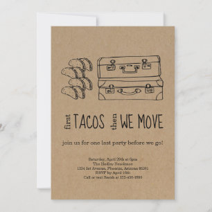 Taco Away Party Invitation Kaart