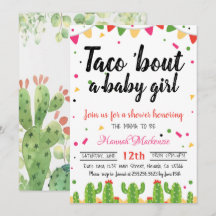 Taco baby shower uitnodiging taco over een baby me