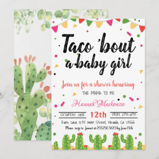 Taco baby shower uitnodiging taco over een baby me