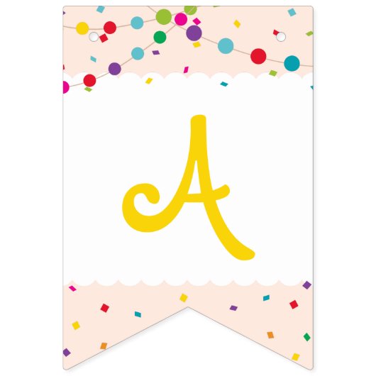 Taco | Bannière de Bunting Fiesta "Joyeux Annivers (Troisième drapeau)