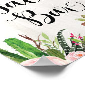 Taco Bar Bord Fiesta Cactus Bloemstuk Bruiloft Bor Poster (Hoek)