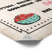 Taco Bar Menu Feestbord Poster (Hoek)