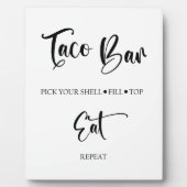 Taco bar Weddenschap Tabletop Plaque Fotoplaat (Voorkant)