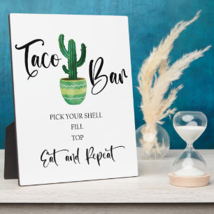 Taco bar Weddenschap Tabletop Plaque Fotoplaat