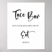 Taco Bar Wedding Sign Poster (Voorkant)