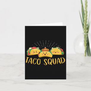 Taco-bende Funny Cinco De Mayo Mexicaans eten Food Kaart