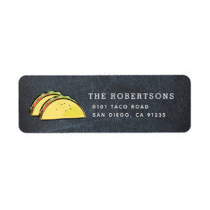 Taco Black Schoolbord Adres Etiket