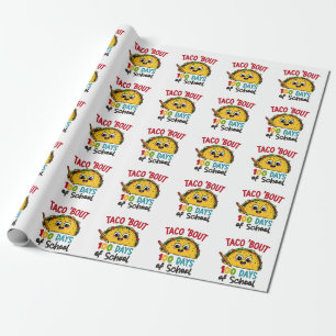 Taco bout 100 dagen school Grappige leraren Tacos Cadeaupapier