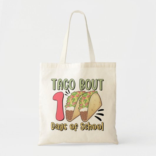 Taco Bout 100 dagen school Tote Bag (Voorkant)