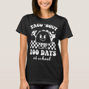 Taco Bout 100 dagen schoolretro 70 T-shirt
