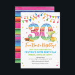 Taco Bout, 30e anniversaire Fiesta Invitation<br><div class="desc">Taco 'Bout une fête du 30e anniversaire! Invités Invitations à une 30ème fête amusante pour célébrer l'anniversaire de la fille ou du gars! Cette invitation digitale présente un picado papel numéro 30 personnalisé et des accents de décoration de fêtes colorées qui inspireront des décorations pour la fête!</div>