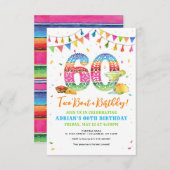 Taco Bout 60th Birthday Invitation Kaart (Voorkant / Achterkant)