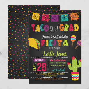 Taco Bout a Afstudeerder Afstuderen Invitation Kaart