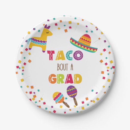 Taco Bout a Afstudeerder Fiesta Afstuderen Bord -  (Voorkant)