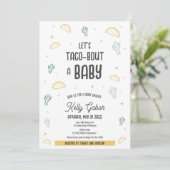 Taco-Bout a Baby, Baby shower de Fiesta Invitation (Debout devant)