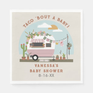 Taco Bout a Baby Boho Camper Girl Baby shower Servet