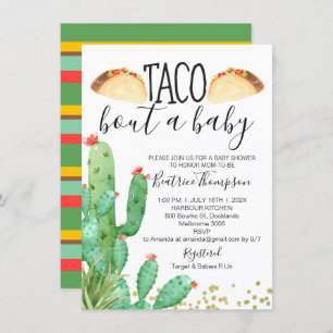 Taco Bout A Baby Cactus Invitation Baby shower