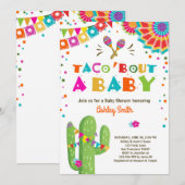 Taco Bout a Baby Fiesta Baby shower invitation (Devant / Derrière)