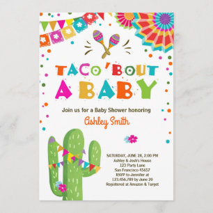 Taco Bout a Baby Fiesta Baby shower invitation