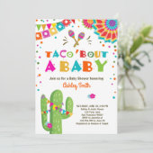 Taco Bout a Baby Fiesta Baby shower invitation (Debout devant)