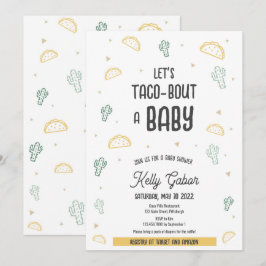 Taco-Bout a Baby, Fiesta Baby shower Invitation Kaart