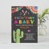 Taco Bout a Baby Fiesta Baby shower uitnodiging (Staand voorkant)