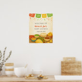 Taco Bout A Baby Fiesta Baby shower Welcome Poster (Cuisine)