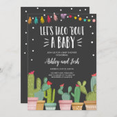 Taco Bout a Baby Fiesta Invitation à la douche (Devant / Derrière)