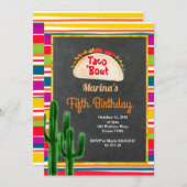 Taco 'Bout A Baby Fiesta Invitation Anniversaire (Devant / Derrière)