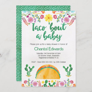Taco 'Bout A Baby Fiesta Invitation Baby shower